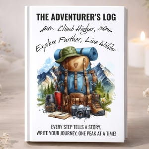 Adventure Journal Notebook, Hiking Travel Journal Gift Set Explorer Log Book Camping Gift for Hiker, Outdoor Adventure Diary Travel Journal