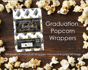 20 Graduation Popcorn Wrappers