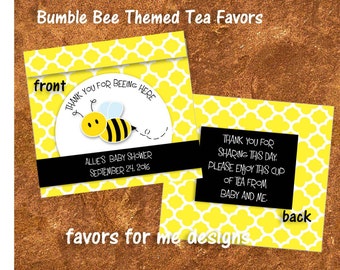 30 Bumble Bee Tea Bag Favors