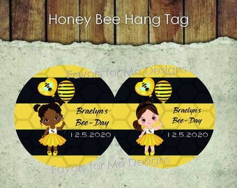 20 Honey Bee Favor Hang Tags