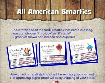 60 All American Smarties Candy Wrappers