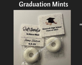 100 Graduation Mint and Toppers