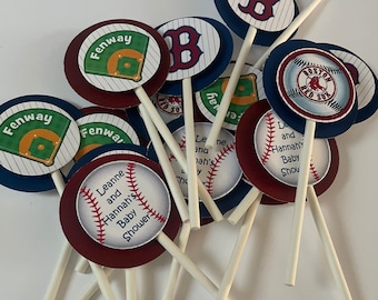 30 Baseball Theme Cupcake Toppers