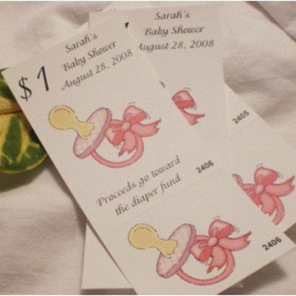 Shower Raffle Ticket 50 50 Raffle Baby Shower - Etsy