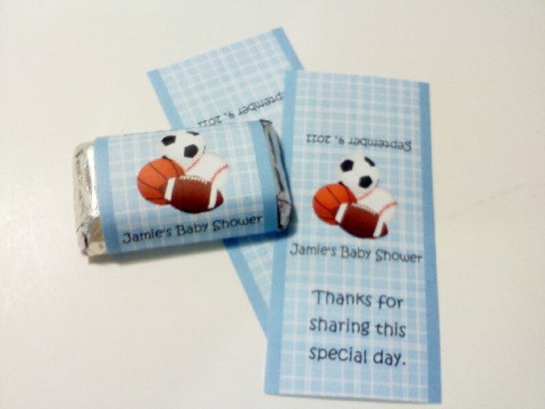 60 Sports Theme Hershey Mini Candy Wrappers Etsy