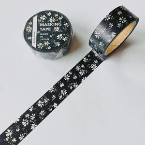 15mm Watercolor Flower Washi Masking Tape 5m – MIND WAVE Floral Tape for Journaling, Crafts, Scrapbooking