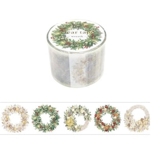 MIND WAVE Winter Clear Tape Folie Stamping Kranz Weihnachten 30 mm x 3 m x 1 reihig Planer | Zeitschrift | Briefpapier | Scrapbooking | Dekoration