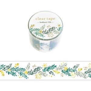 MIND WAVE Winter Clear Tape Foil Stamping hokkori life Tanne Weihnachten 30 mm x 3 m x 1 Reihe Planer | Zeitschrift | Dekoration | Scrapbooking