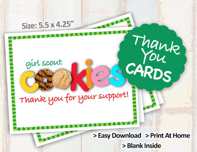Sale! 2019 Lady Scout Cookie THANK Yourself CARD Blank Notice Playing cards Printables 2/web page 8.5x11 Printable Cookie Booth Decor Elements --\u003eOn Sale!\u003c-- image relating to Girl Scout Cookie Thank You Note Printable named Sale! 2019 Woman Scout Cookie THANK By yourself CARD Blank Take note Playing cards Printables 2/site 8.5x11 Printable Cookie Booth Decor Products --\u003eOn Sale!\u003c--