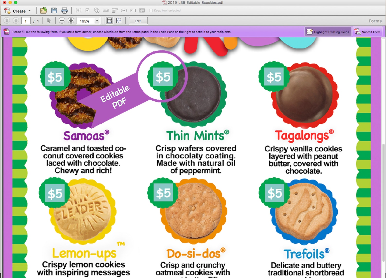 EDITABLE 2021 LBB Girl Scout W/ New Cookie Price List GS Booth Etsy