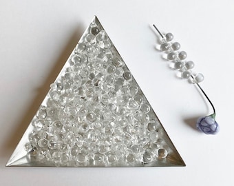 4x6mm Crystal Clear Tear Drop Beads, Transparent, 100 Teardrops Per Pack