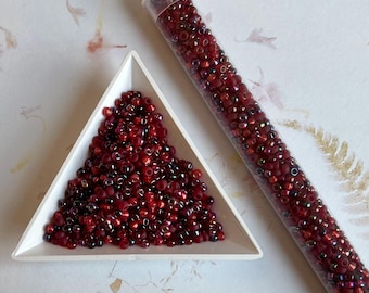 Pomegranate Mix, Five Deferent Miyuki Seed Bead Colors Selected and Blended by Jasmine Tea Designs, 5 Inch Tubes, 22 to 25g Each