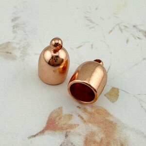 6mm Bullet End Caps, Copper Plate, Set of 2