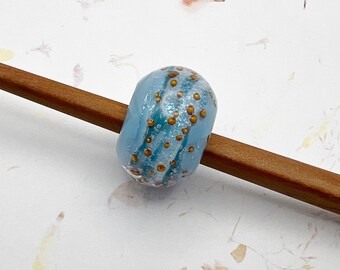 Mythical Sky Donut Bead, Copper Series by Unicorne Beads, Specifically Designed for Kumihimo Ropes, 10mm Center Hole