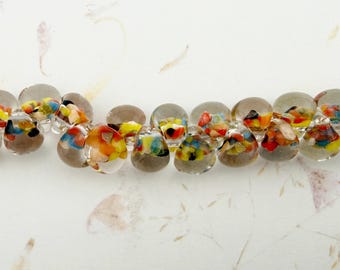Unicorne Boro Teardrop Beads, Bird of Paradise Mix, 25 Strand