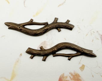 Woodland Antique Natural Brass Branch Embellishment