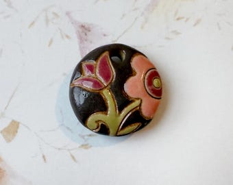 New! Lace Stoneware Charms, Hand Crafted Lace Charm, Makes a Sweet Little Dangle