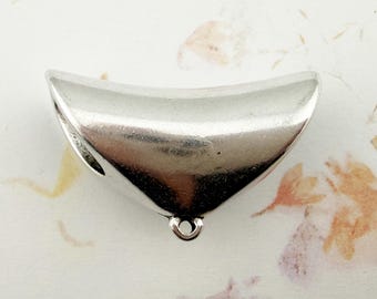 Antique Silver Braid Bail: Large Hole Pendant Component (23x37mm)