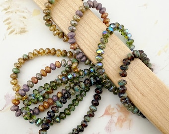 Czech Faceted Rondelles, 5x3mm, 30 Beads
