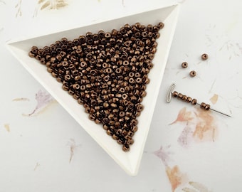TRUE 2, Micro Spacer Beads, Dark Bronze, 100 per Bag