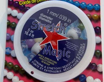 Clear 1mm Stretch Magic Elastic Cord, 5 Meter Spool,  Bead And Jewelry Cord For Your DIY Projects