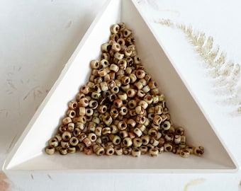 Matubo, Chalk Travertine Dark, Size 8 Seed Beads, Tubed, 8 Grams