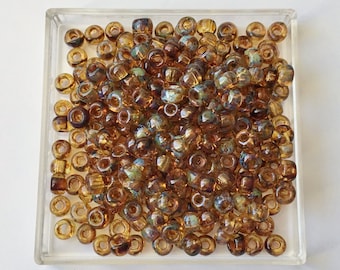 TOHO Hybrid Size 6/o Seed Beads, Color Number Y301 Natural Picasso Transparent, 15 grams per tube