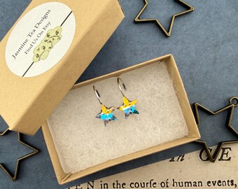 Crystal AB Stars, Lever Back Earrings, Fun Expressive Jewelry to Celebrate any Occasion