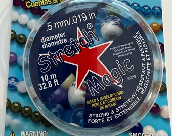 Clear .5mm Stretch Magic Elastic Cord, 10 Meter Spool,  Bead And Jewelry Cord For Your DIY Projects