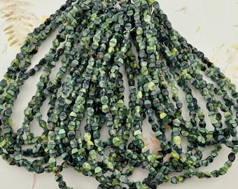 Pinch Beads, Yellow Tiger's Eye Silk (4x3mm, 50/Strand)