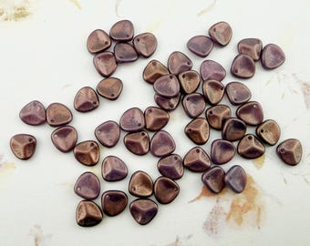 Rose Petals, 8x7mm, Halo Ethereal Regal, 50 Beads Per Strand