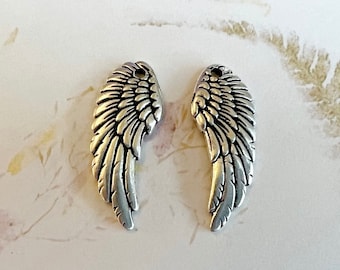 A Pair of Angel Wings, Angel Wing Set, Antiqued Silver Plate