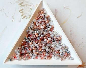 Miyuki Seed Bead Mix, Moonstone Luster, Size 8/0