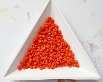 TOHO Orange Seed Beads, Size 8/0 (8-9 gram tube)