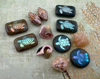 Turtle Island Curated Bead and Shell Mix, 12 Piece Set