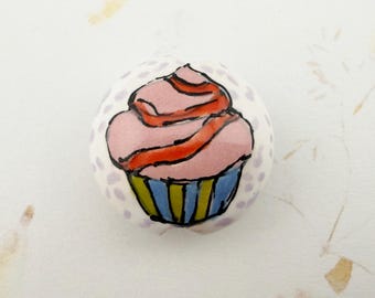 Candy Love Lentil Shaped Stoneware Bead, Hand Crafted Artisan Beads, Damyanah Studio