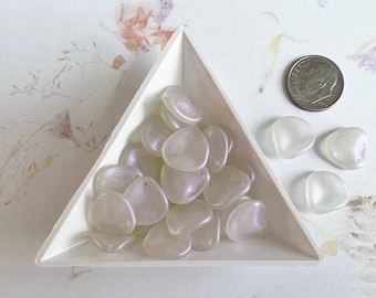 Rose Petals, 14x13mm, Opalescent Crystal, 25 Beads Per Strand, Great Beads For Beaded Kumihimo Designs