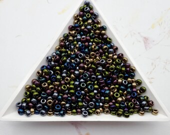 Miyuki Heavy Metals Blend, Size 8 Seed Bead Mix, Metallic Tones, Miyuki Seed Bead Mix, 6 Inch Tubes, 30 Grams