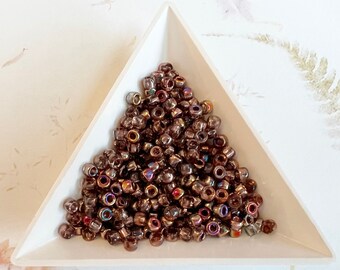Crystal Sliperit Size 7 Matubo Seed Beads, Quantity 25 Grams, 3 Inch Tubes