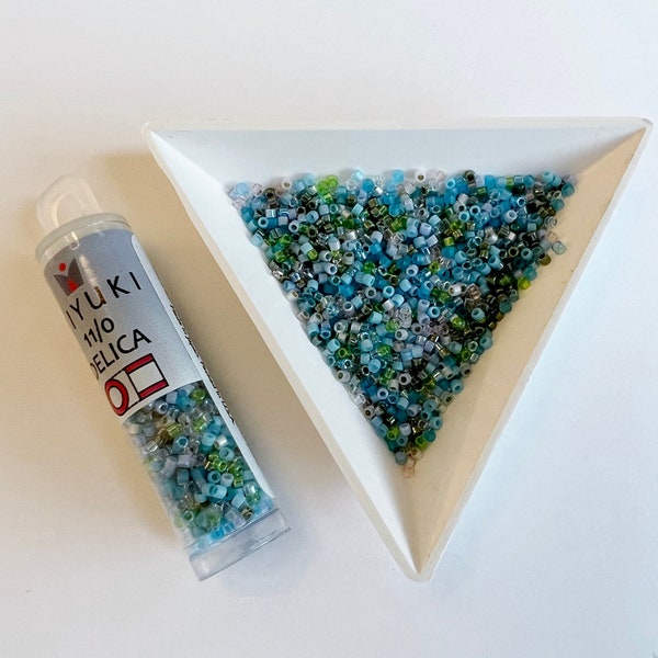 Miyuki Delica Mix Serenity Seed Beads, Cylinder 11/o Delica Beads, Miyuki Color DB-Mix-08-TB, 7.2 Gram Tube