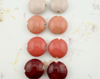 Golem Medium Lentils, Set of Two, Solid Color Glazed