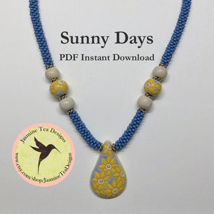 Sunny Days Kumihimo Necklace Pattern: Beaded Tutorial (PDF Download)
