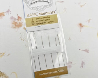 Beading Needles Assortment Package, 6 Needles, 3 Sizes