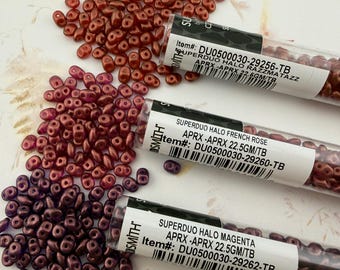 SuperDuo Halo, Matubo Beads, 2.5x5mm, 22 Grams, Tubed