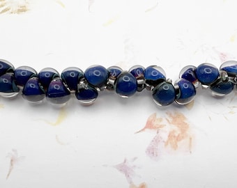 Evening Sky Boro Teardrop Beads: Lampwork Borosilicate Glass (25 Strand)