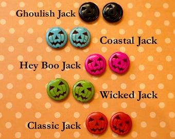 Halloween Pumpkins, A Selection of Jack-O'-Lantern in Sets of Two Each, 5 Sets of Jack, 5mm Jack O Lantern Beads, 10 Pumpkin Heads Total