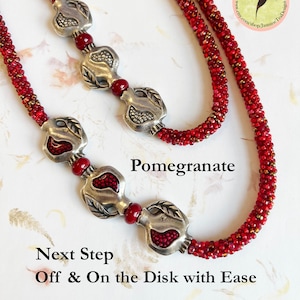 Beaded Kumihimo Kit: Pewter Pomegranate, Seed Bead Blend