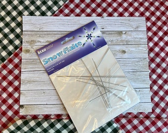 Snowflake Ornament Assortment Pack, Wire Form, 2 Each Of 3 Sizes Listed Below, Great Gift Giving Idea and Use Up Your Bead Stash Too