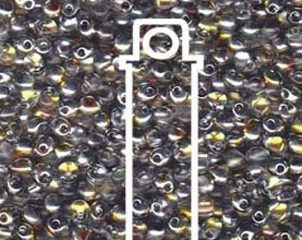 3.4mm Miyuki Drop Beads, 3.4mm Transparent Crystal Marea, 25g tubes