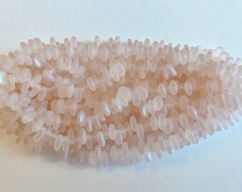 6mm Rosaline AB Lentil Beads, 50 Beads, Czech Glass Lentil Beads, Single Hole, Top Drilled Lentil Beads, Great Beads for Kumihimo